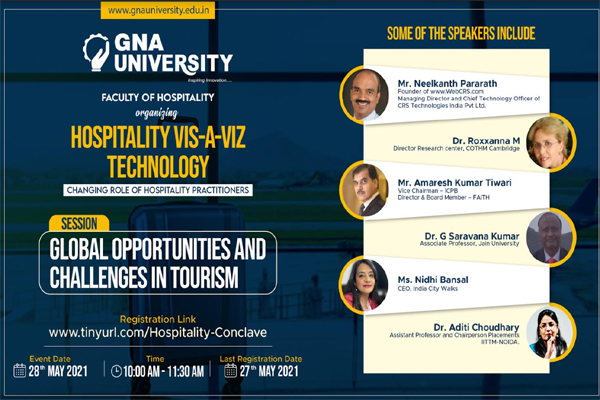 Read more about the article ‘Hospitality viz-a-viz Technology: Changing Role of Hospitality Practitioner’ Held @ GNA University