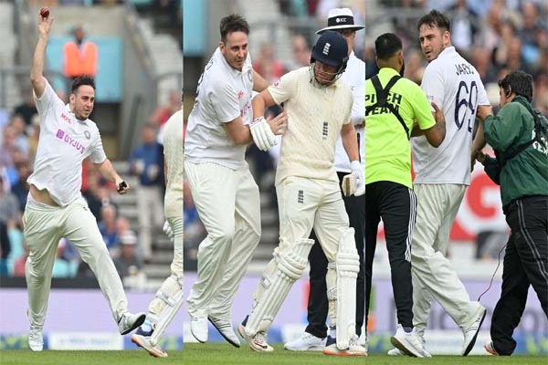 You are currently viewing तीसरी बार मैदान पर घुसा ‘जारवो 69’, इंग्लैंड के बल्लेबाज को मारी टक्कर, VIDEO Viral