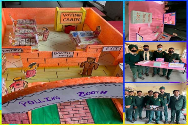 Read more about the article स्वामी मोहन दॉस स्कूल के विद्यार्थियों ने बनाए पोलिंग बूथ जैसे सुंदर मॉडल