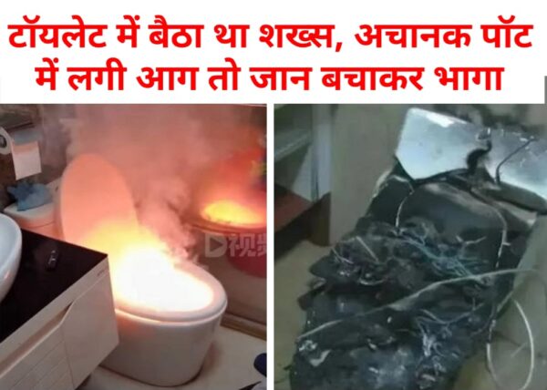 You are currently viewing टॉयलेट में बैठा था शख्स, अचानक पॉट में लग गई भयानक आग, जान बचाकर भागा युवक, देखें तस्वीरें