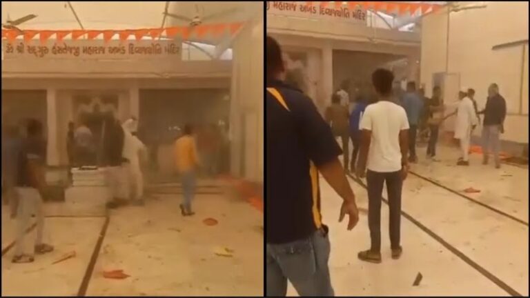 Read more about the article अहमदाबाद में निष्कलंकी मंदिर पर मुस्लिम भीड़ का हमला: जिहादियों ने कई देवी-देवताओं की मूर्तियाँ तोड़ी, देखें Video