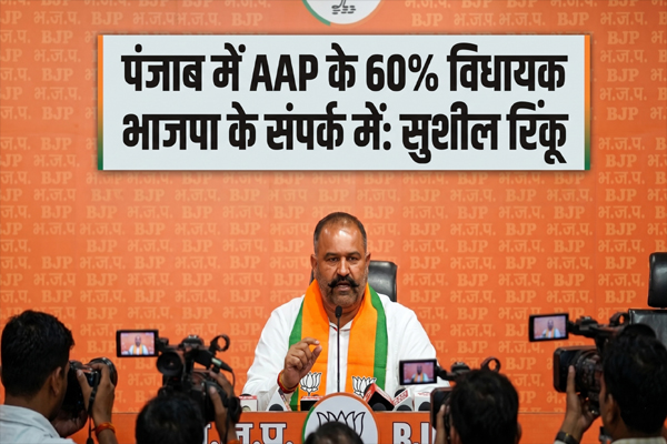 You are currently viewing सुशील रिंकू का बड़ा दावा, पंजाब में AAP के 60% विधायक भाजपा के संपर्क में, सियासी हलकों में मची खलबली
