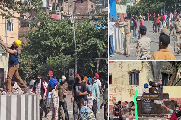 You are currently viewing सिख समुदाय के गेट की मरम्मत के दौरान वाल्मीकि मोहल्ला और गोविंदगढ़ मोहल्ले में खूनी झड़प, भगवान वाल्मीकि चौक की तोड़फोड़, जमकर चले पत्थर और बोतलें, ASP-DSP समेत 20 से अधिक घायल